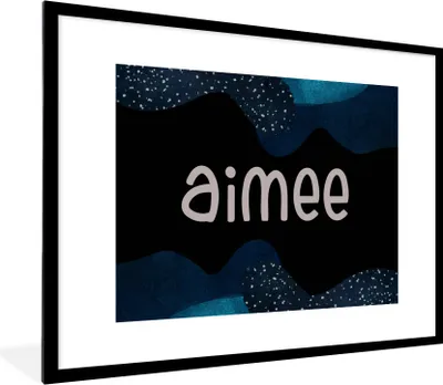 Produktbild von MuchoWow® Gerahmtes Poster Aimee - Pastell - Mädchen 80x60 cm - Poster mit Schwarzem Bilderrahmen Wandposter Rahmen Foto Bilder - Schlafzimmer-Dekorationen - Fotoposter
