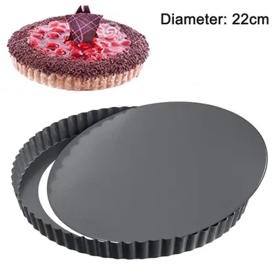 Produktbild von Tarteform Mit Hebeboden Ø 20 cm Mini Quicheform Gute Antihaftbeschichtung Pie Form Backform Wellenrand, schnittfest, servierfertig
