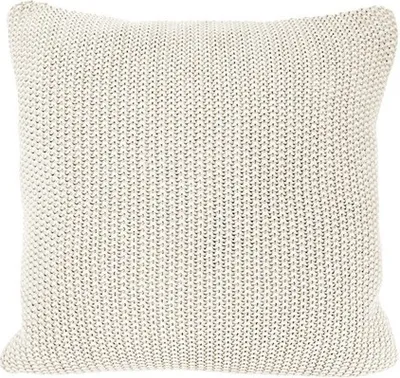 Produktbild von nielsen HOME Kissen Nika gestrickt,50x50cm,CremeWeiß(Farbeffekt),100% Baumwolle,Strick,® Standard 100,Füllkissen