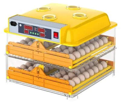 Brutmaschine für 96 Eier, automatisch, 25–39,5 °C, für Geflügel & Reptilien