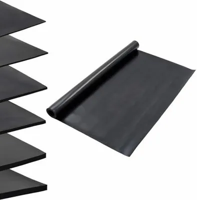 Produktbild von Rechteckige Gummi Fußmatte für den Außenbereich, schwarz, robust und langlebig