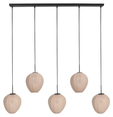 Image de Suspension - beige - HaloSwap - métal textile - grande lampe de table à manger - E27 - 4288ZW - Mexlite