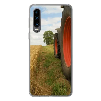 Produktbild von MuchoWow® Handyhülle Schutzhülle Hülle für Huawei P30 Traktor - Räder - Weizen Silikon Softcase Handy Hülle - Kartenbesitzer