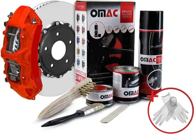 Produktbild von OMAC Bremssattellack Bremssattelfarbe Texas Rot Matt Auto Lack Set