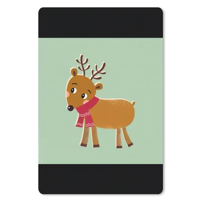 Produktbild von MuchoWow® Mauspad Mousepad Rentier - Weihnachten - Winter - Grün 18x27 cm - Mousepads - Maus Mat - Pad - Mausunterlage