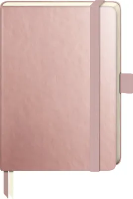 Produktbild von Brunnen Notizbuch Kompagnon A6 punktiert Gummizug roségold