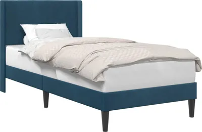 Obrázek produktu pro vidaXL Rám postele s čelem Modrá 90 x 190 cm Samet