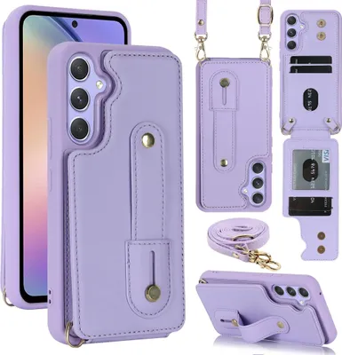 Produktbild von Handy Hülle Fliphülle für Samsung Galaxy S26 Plus Kunstleder Crossbody Lila