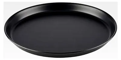 Produktbild von Rundes Pizzaform Ø 30/28,3 x 2,5 cm - Pizzablech aus Blaublech, unbeschichtet, langlebig, für professionelles Pizzabacken