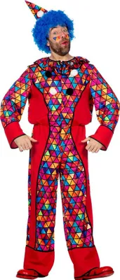 Produktbild von Clown-Kostüm Rot (Jumpsuit) XXL-60/62
