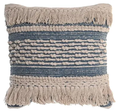 Productafbeelding van Kussen, katoen, 45x10x45 cm, 760 gram, blauw