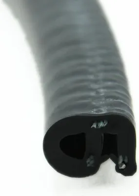 Produktbild von DS4-SIL - Silikon Kantenschutz Dichtungs Profil Gummi Dichtung seitlich - Klemmbereich 1 - 2 mm