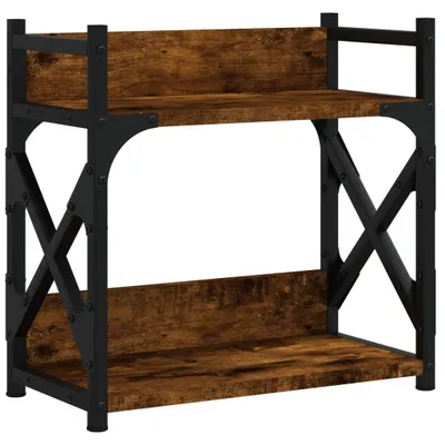 Zdjęcie produktu dla Stojak Pod Drukarkę, 2-Poziomowy, Przydymiony Dąb 40X20X40 Cm  Lumarko!