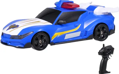 Obrázek produktu pro Hračka policejní auto na dálkové ovládání, 4WD driftovací auto se světly, dárek k narozeninám, ideální pro děti, chlapce a dívky, modrá barva