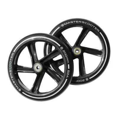 Obrázok produktu pre Náhradné kolieska na kolobežky MASTER 200 mm, čierne