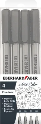Immagine prodotto di EBERHARD FABER 558104 EBERHARD FABER pigment liner, nero, confezione da 4 pz