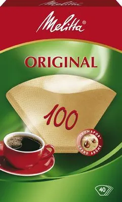 Zdjęcie produktu dla MELITTA Filtertüten natur 100  Pack 40 Stück