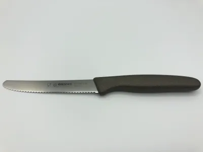 Produktbild von Giesser Messer Brötchenmesser Tomatenmesser Küchenmesser 3mm Wellenschliff Klinge 11cm - unknown brown