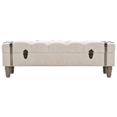 Immagine prodotto di Cassapanca in Legno Massello e Acciaio 111x34x37 cm