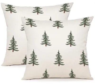 Weihnachtskissenbezüge 60x60 cm, 2er-Set, Dekokissenbezüge