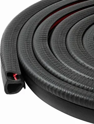 Productafbeelding van Horizontale deurafdichting rubber 1,6 cm lamphoogte - U-vormige afdichting