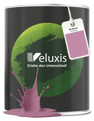Produktbild von Wandfarbe Rosa Altrosa Lila Matt Innenfarbe – Deckkraft Klasse 1, VOC-frei, Ohne Grundierung, Tropfarm – Wohnzimmer & Schlafzimmer – 2,5L – Veluxis (Soft Mauve)