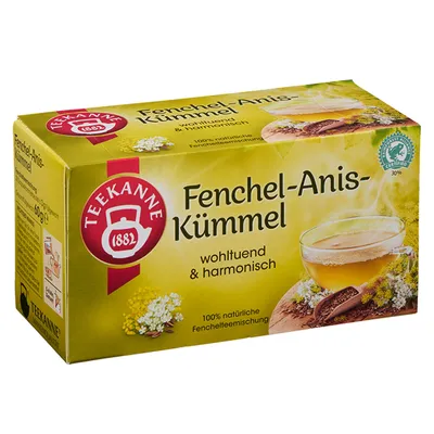 Obrázok produktu pre Teekanne Fixfenchel Anis Kümmel Tee 20 x 3g