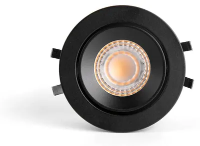 Produktbild von KIVI Verstellbares Einbaulicht schwarz 7W 2700K 36° IP44