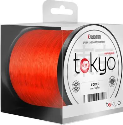 Produktbild von DELPHIN TOKYO, 1100m, 0,33mm, 8.2kg / 18,08lbs, orange, Monofile Karpfenangelschnur, 101000205