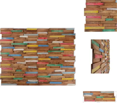 Produktbild von vidaXL Wandplatten 10 Stk. 1,03 m² Massivholz Teak -  Wandverkleidung