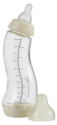Produktbild von Difrax S-Flasche, Natural, 250 ml, Glas, Elfenbein, Modell 736FE