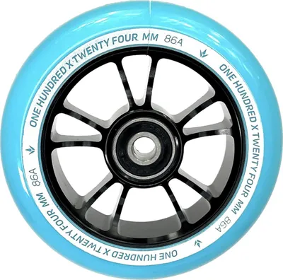 Produktbild von Blunt Stunt-Scooter Rolle Spoked Alloy Core 100mm Schwarz/PU Türkis