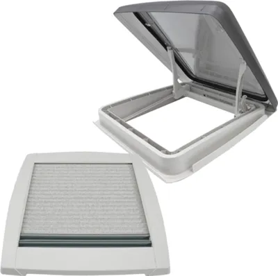 Immagine prodotto di MPK VisionStar M pro 2 Sportello del tetto in vetro trasparente oscurato Finestra del tetto Cofano del tetto 40 x 40 cm bianco segnale