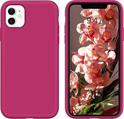 Obrázok produktu pre Silikónové puzdro pre Apple iPhone 11 ružová fuchsiová s mikrovláknom A2111