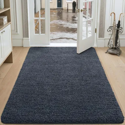 Immagine prodotto di Tappetino per interni, 120 x 180 cm, antiscivolo, blu e nero