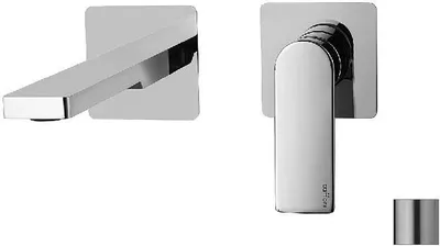 Produktbild von Paffoni Tango - Waschtischarmatur - Unterputz mit Einbaukörper, 2-Loch Montage, Edelstahl TA104ST70