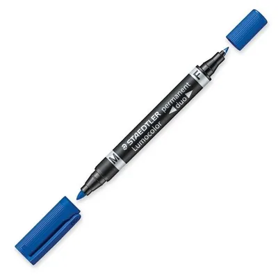Produktbild von STAEDTLER Zweispitzmarker Lumocolor perm blau 10 Stück