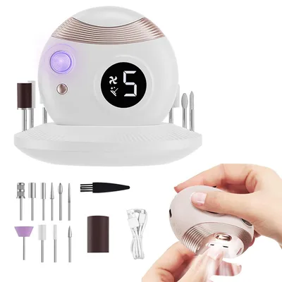 Produktbild von 3-in-1 Elektro-Nagelschere, Tragbare Nagelschneider, Clip/Trimmen/Trocknungsgerät All-in-One mit Nagelscheren-Zubehör, 121x121x80mm