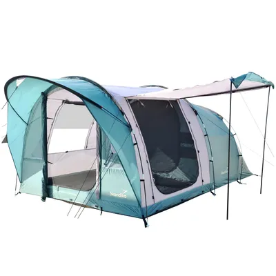 Produktbild von Skandika Tunnelzelt Egersund 3 Sleeper Protect | Camping Zelt für 3 Personen, Sleeper Technologie, eingenähter Zeltboden, nachtschwarz Schlafkabine