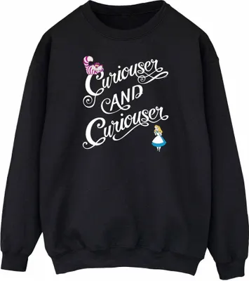 Produktbild von Alice In Wonderland - "Curiouser" Sweatshirt für Damen BI1725 (XXL) (Schwarz)