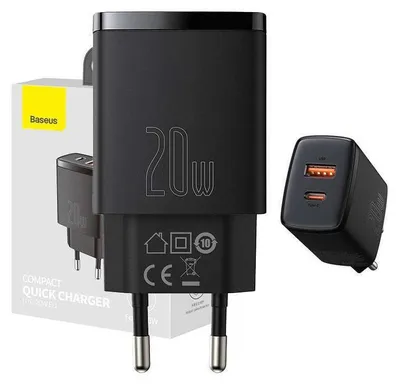 Produktbild von Baseus CCXJ-B01 Ladegerät für Mobilgeräte Universal Schwarz AC Schnellladung Drinnen