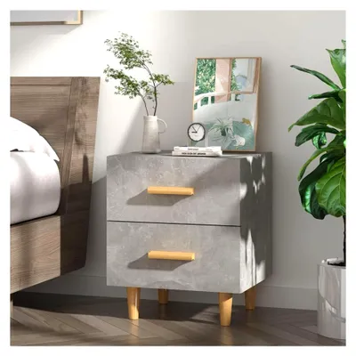 Produktbild von Nachttisch in Grau, Betonoptik, 40 x 35 x 47,5 cm, Nachttische für das Schlafzimmer