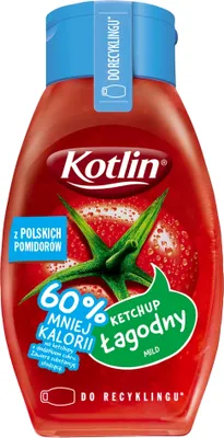 Zdjęcie produktu dla Kotlin Ketchup Łagodny 60% Mniej Kalorii 420 G