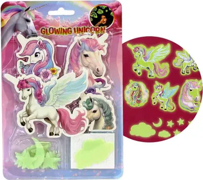 Produktbild von Johntoy leuchtende Einhorn-Wandaufkleber