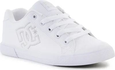 Produktbild von DC Shoes Chelsea TX Damen Leinwand Skaterschuhe mit gepolsterter vulkanisierter Sohle in Weißsilber – 3 UK - 36 EU - 5 US / Whitsilver