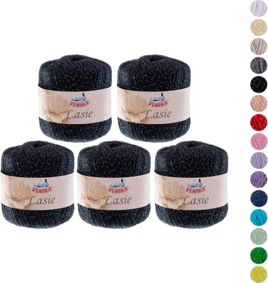 250g Strickgarn Lasie Sommergarn schwarz