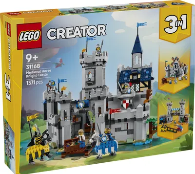 Produktbild von LEGO Creator Ritterburg im Mittelalter -  3-in-1-Bauset - Spielzeug LEGO Ritterburg - Umwandelbar in Ritterturnier-Szene oder Stadt - 6 Minifiguren - Geschenk für Jungen und Mädchen ab 9 Jahren 31168