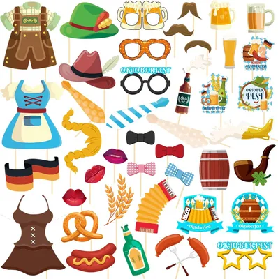 Imagen del producto de Accesorios para fotomatón, tema  , set de 42 piezas, para fiestas