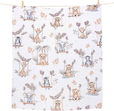 Produktbild von Happy Jungle Flanell Mullwindeln