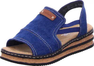 Obrázek produktu pro Dámské sandály Rieker v modré barvě, velikost 38